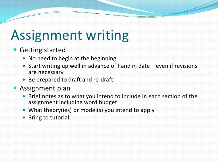 written assignment what means