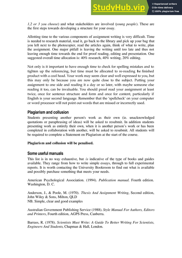 Assignment Writing Guide Introduction | PDF