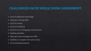 Assignment writing task