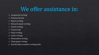 Assignment writing task