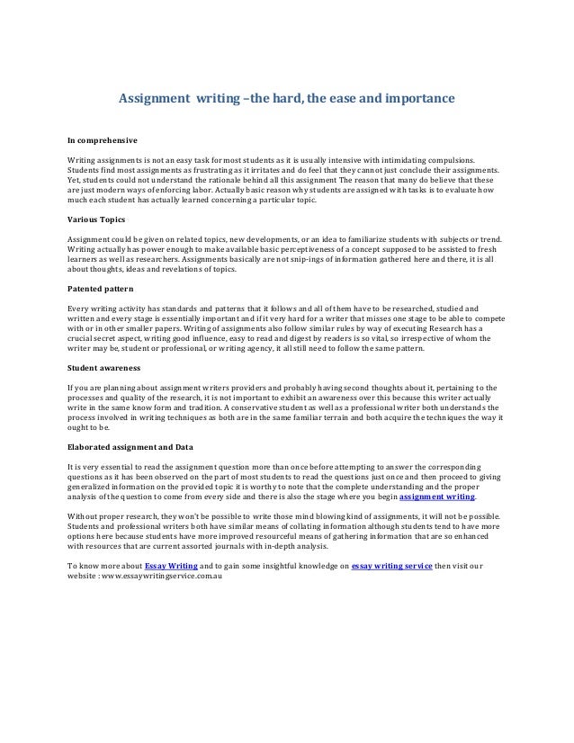 What Is the Easiest and the Hardest Part of Writing – Grade One Essays hardest writing assignment