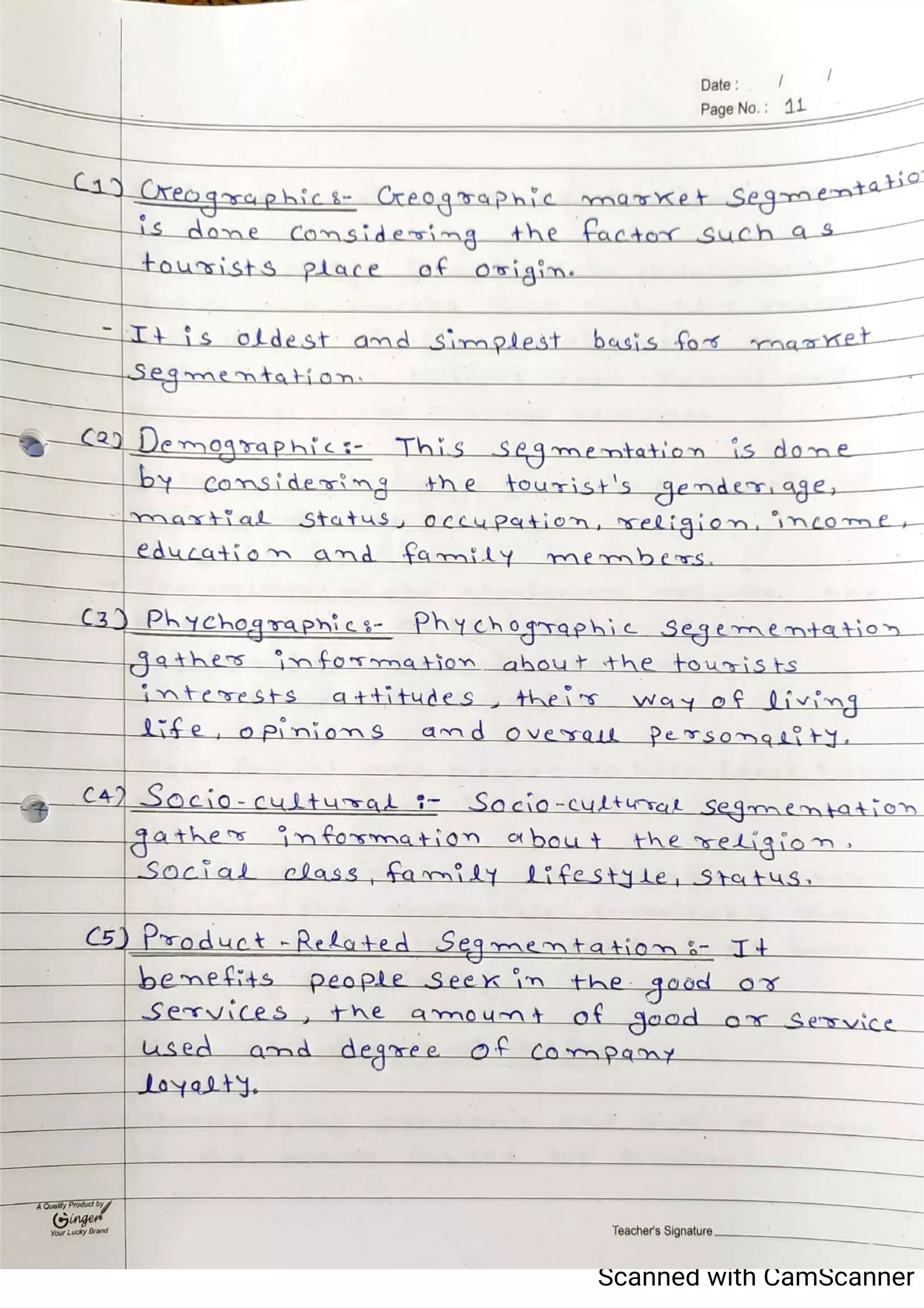 Tourism Planning & Development Notes