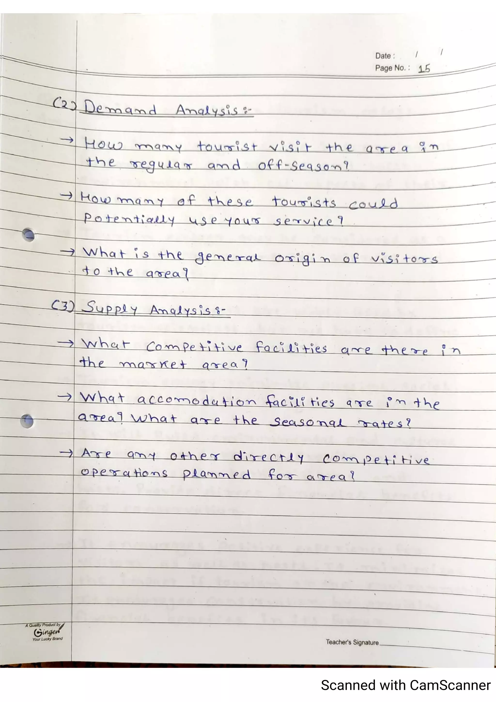 Tourism Planning & Development Notes