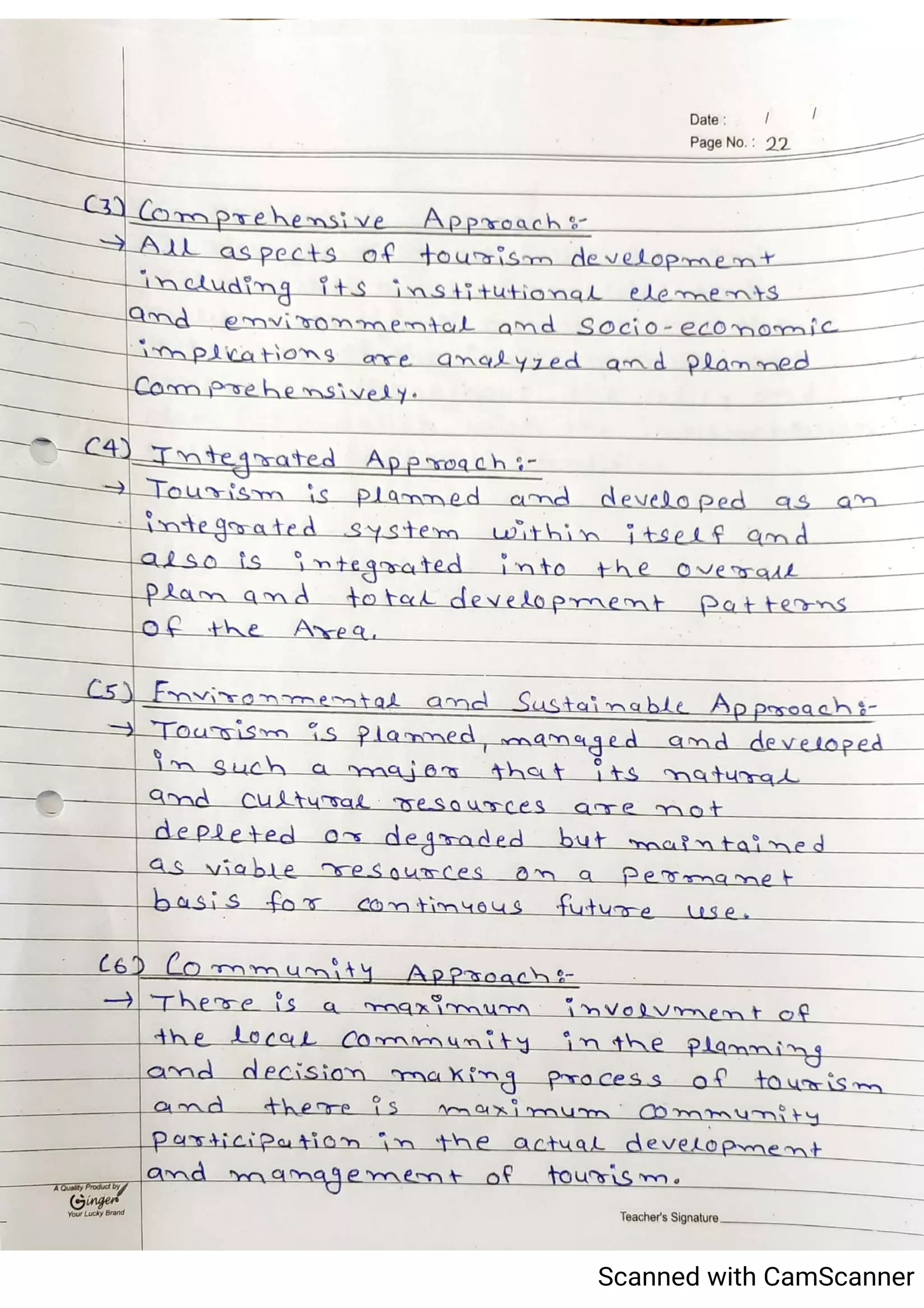 Tourism Planning & Development Notes