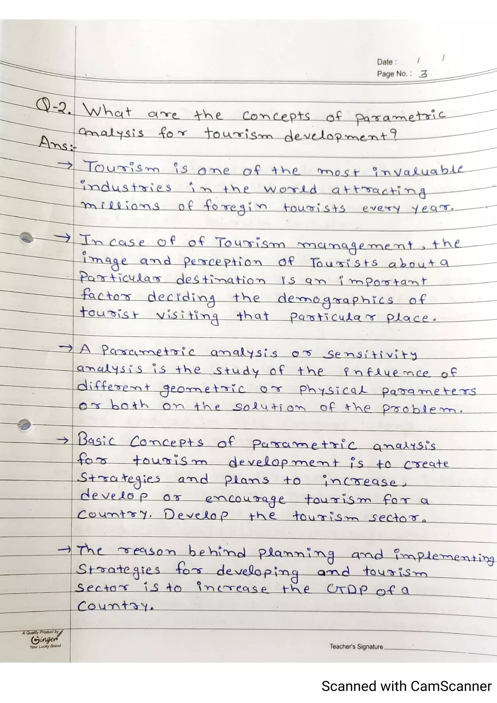 Tourism Planning & Development Notes