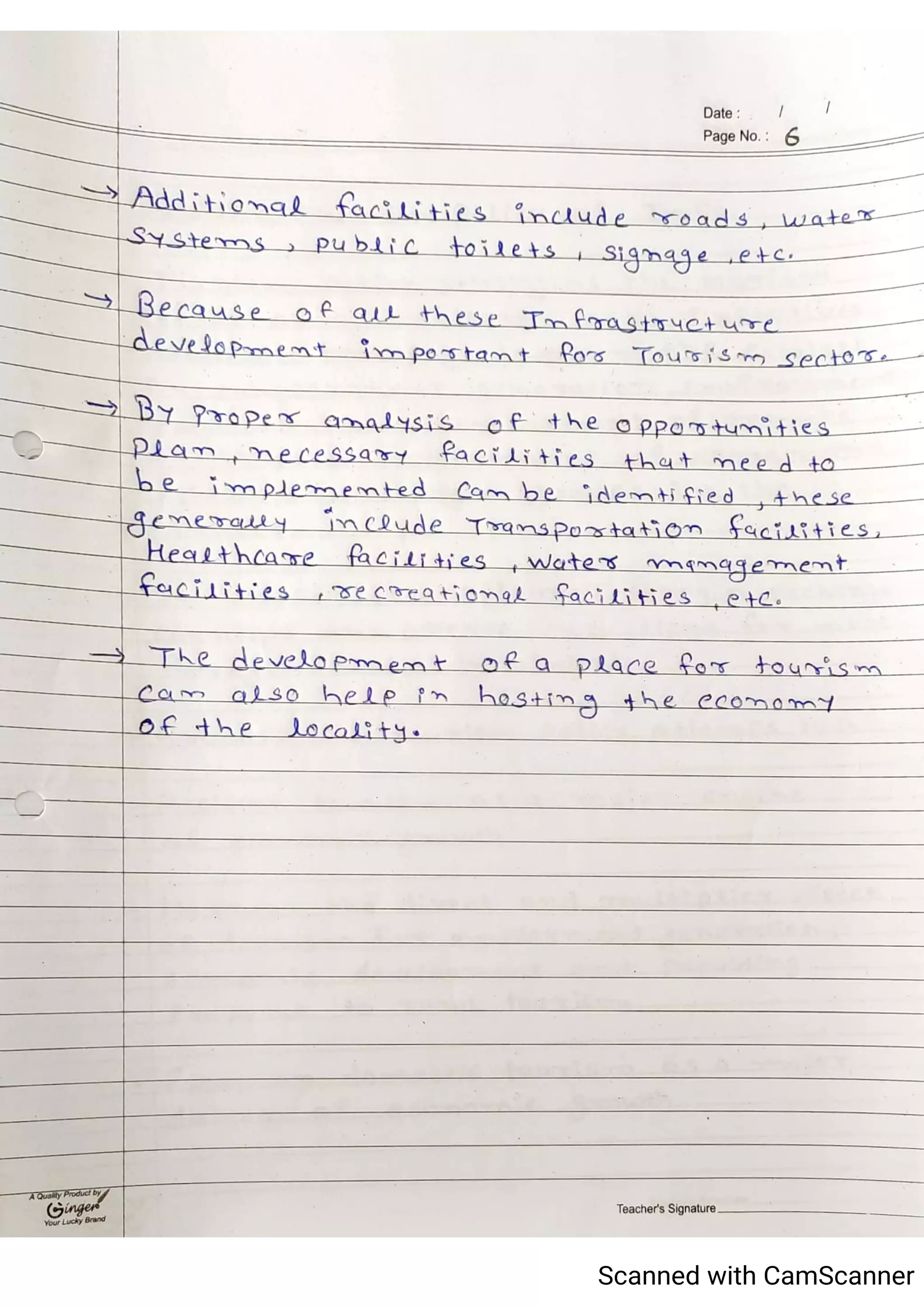 Tourism Planning & Development Notes