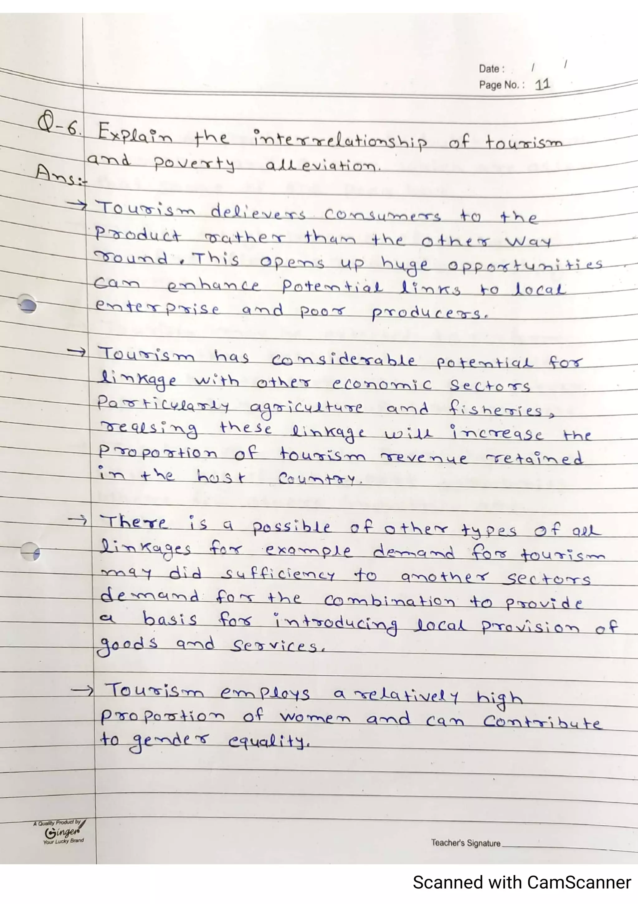 Tourism Planning & Development Notes