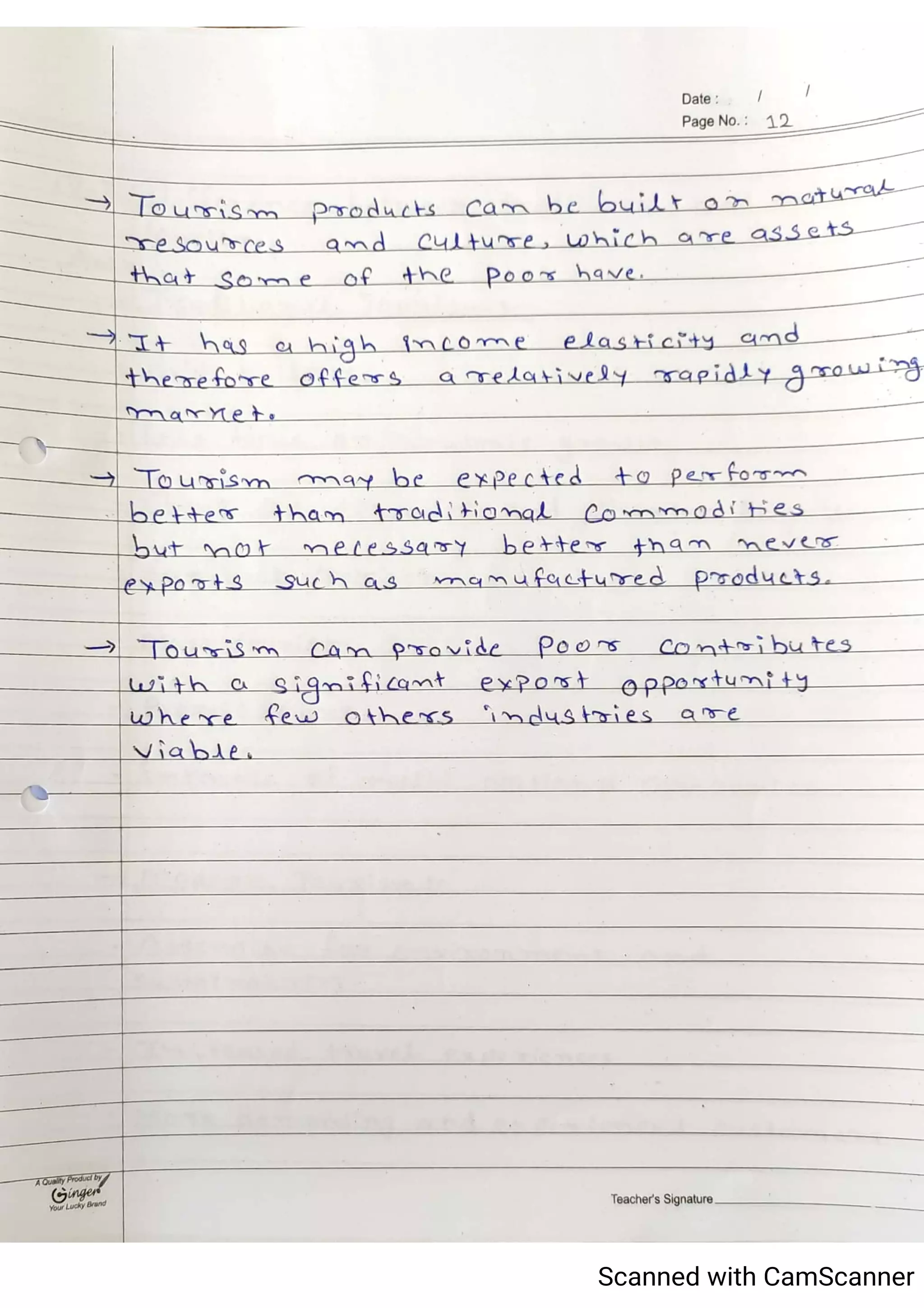 Tourism Planning & Development Notes