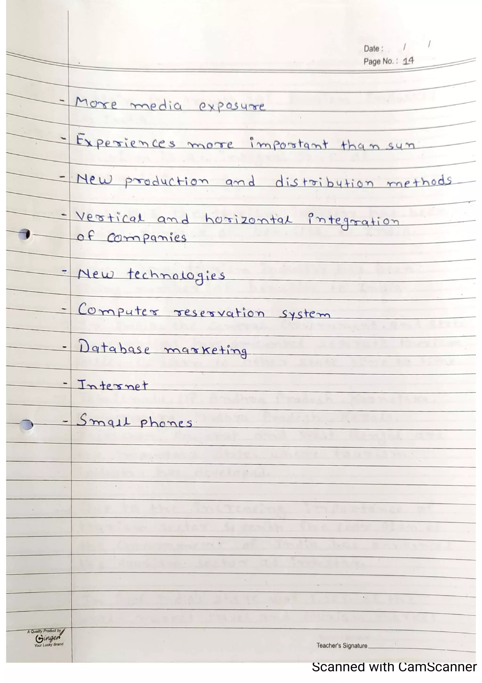 Tourism Planning & Development Notes