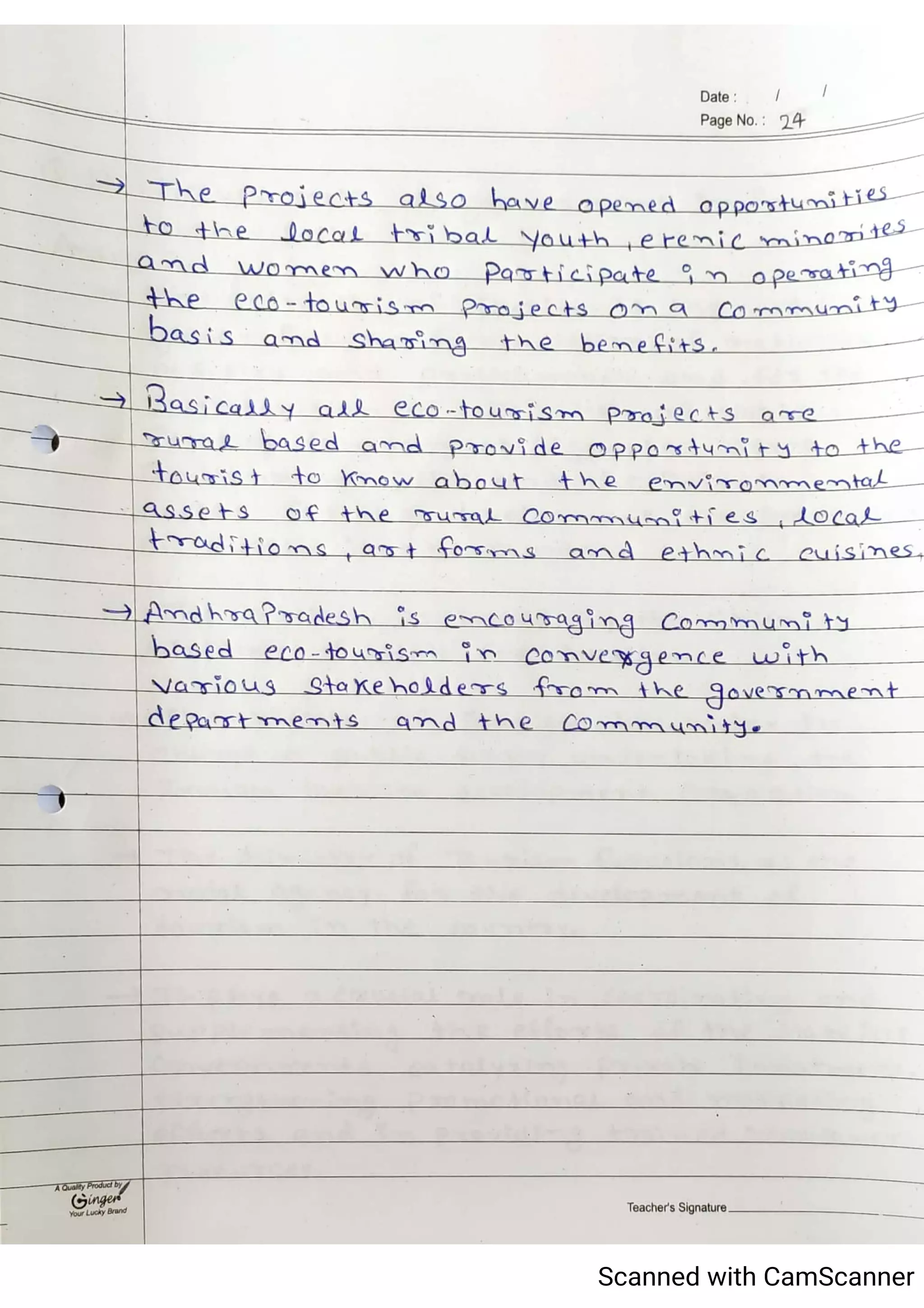 Tourism Planning & Development Notes