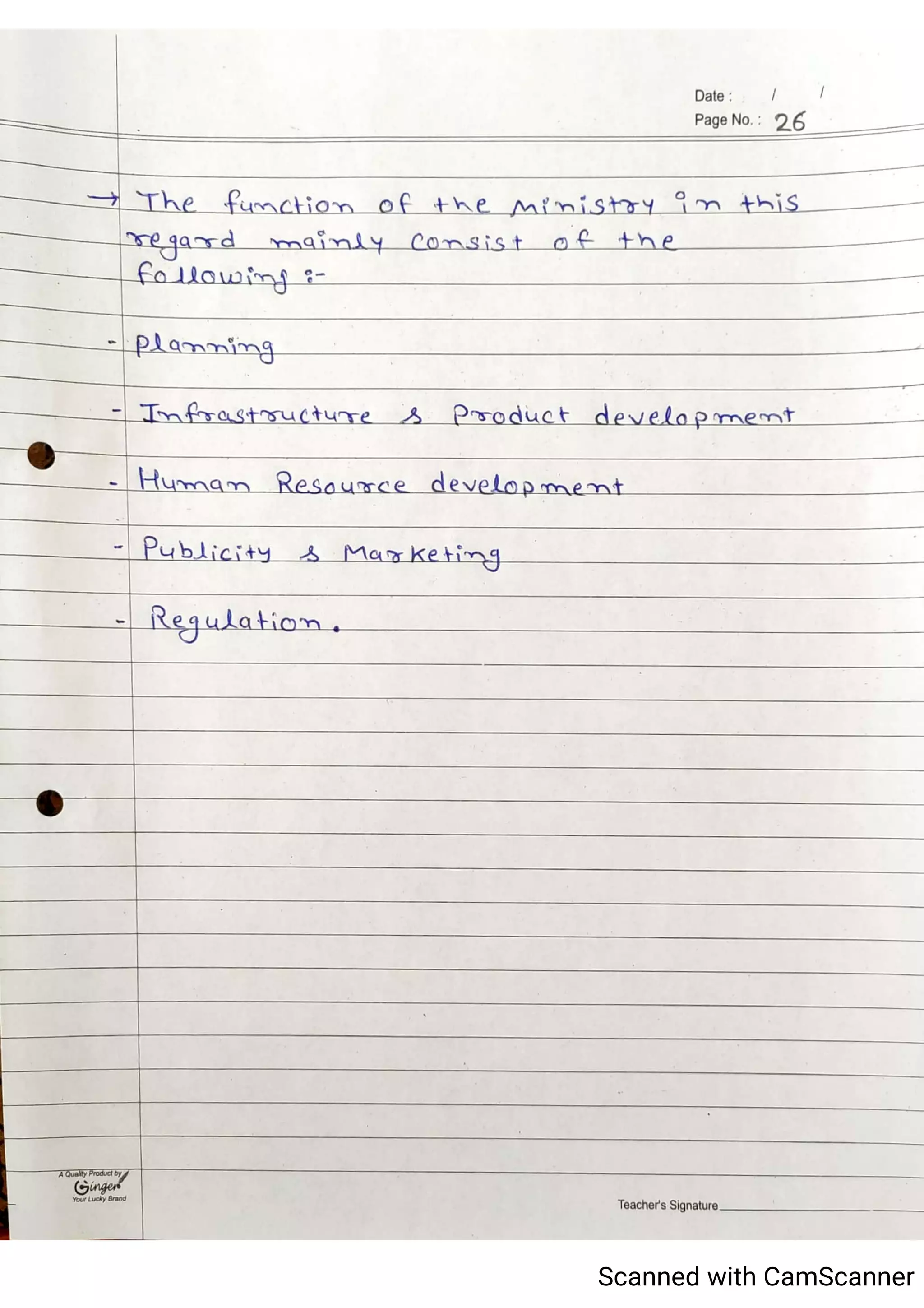 Tourism Planning & Development Notes