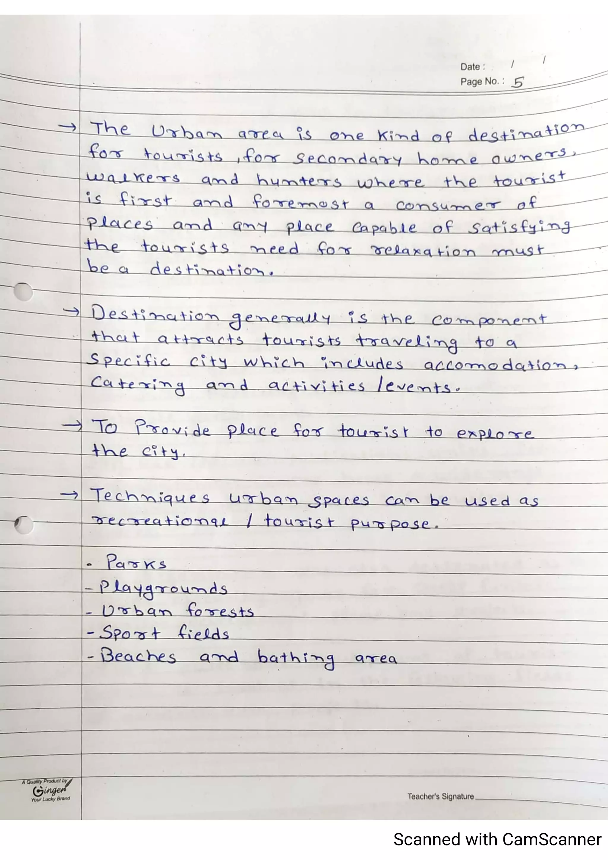 Tourism Planning & Development Notes