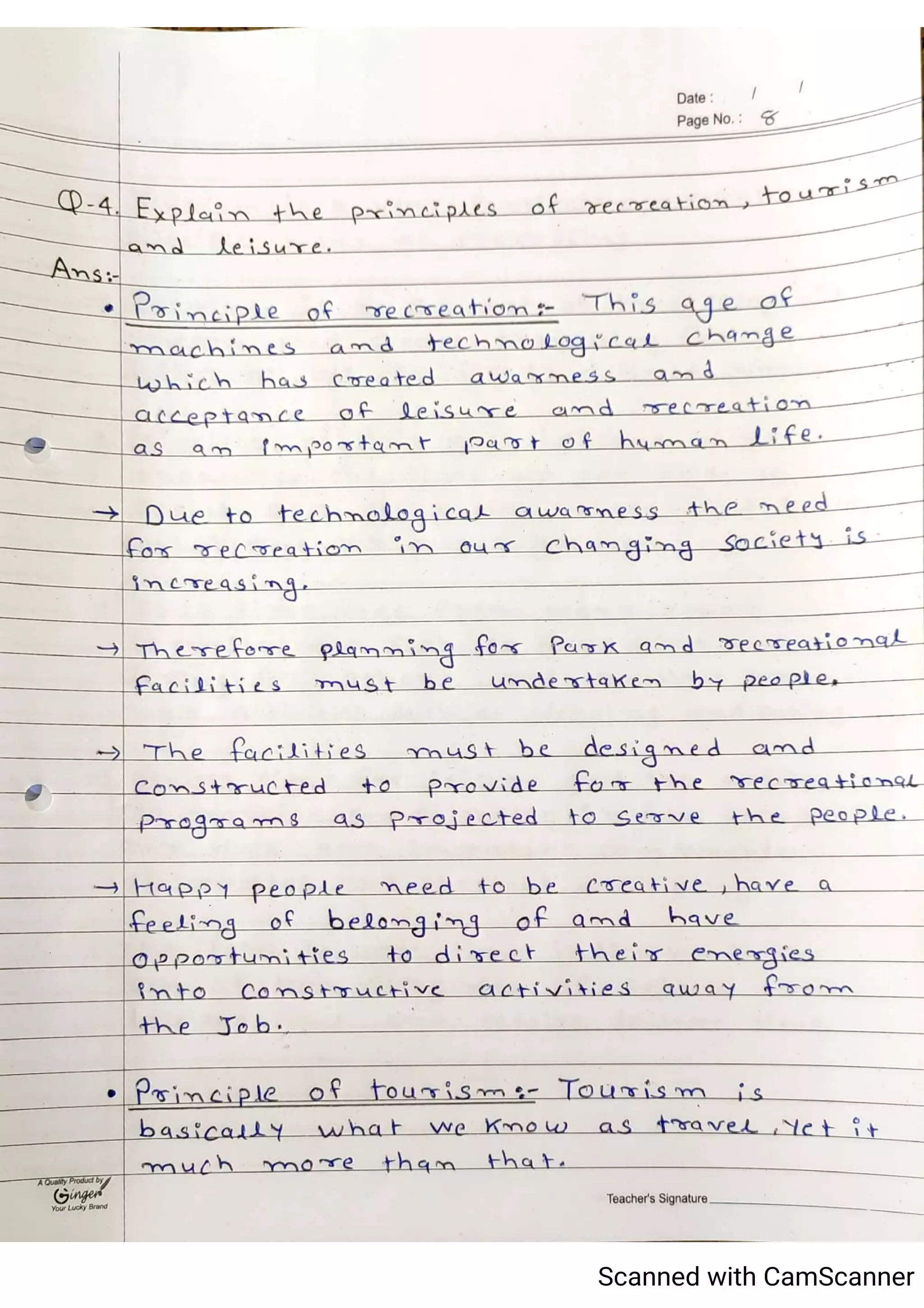 Tourism Planning & Development Notes