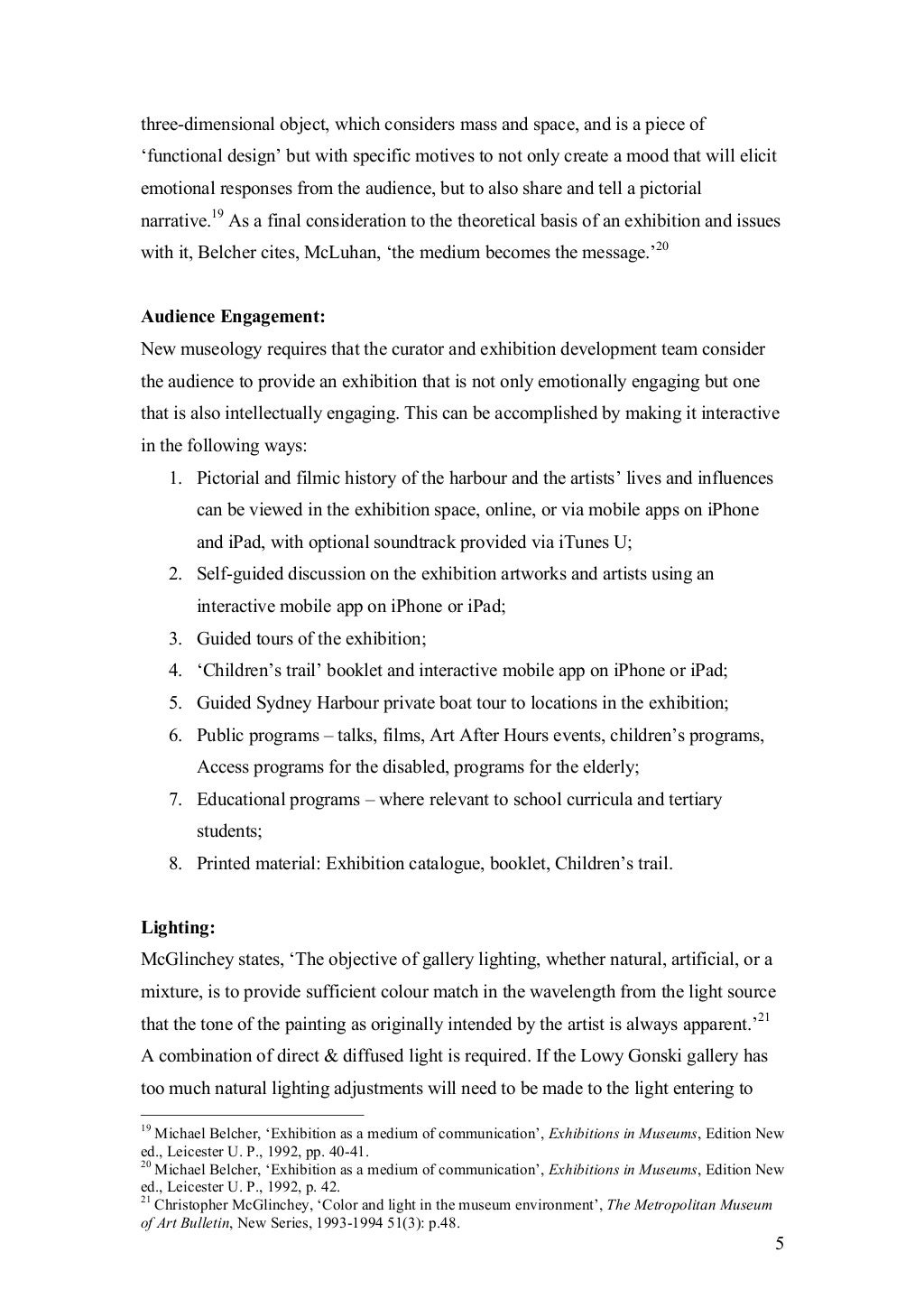 Exhibition Proposal for Art & Curatorship Unit (MMHS, Sydney Uni)