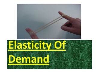 Elasticity Of Demand 