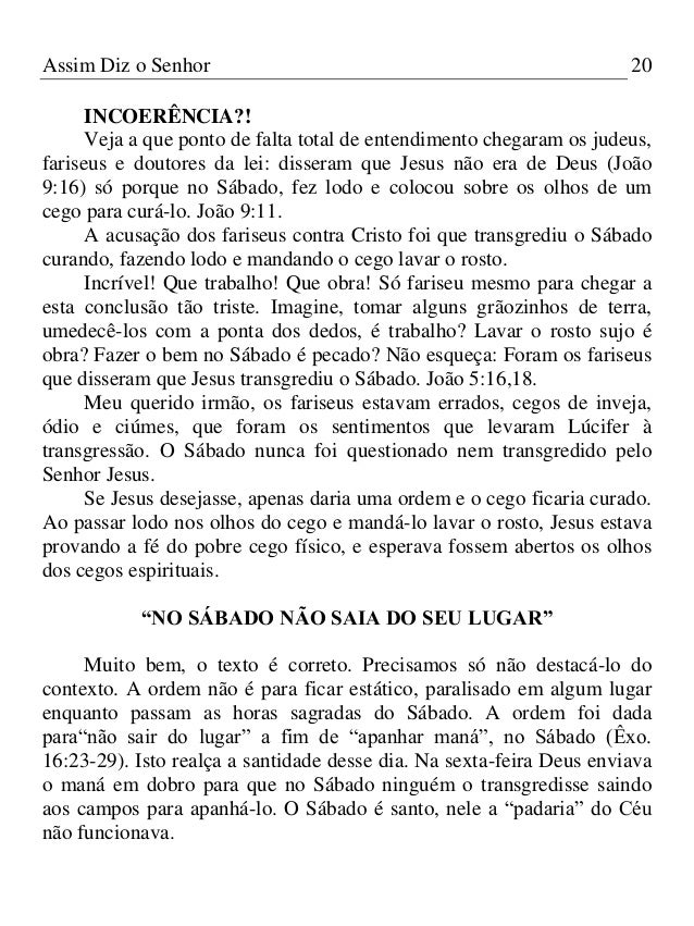 Livro Assim diz o senhor Lourenã§o Gonzalez iasd Livro Assim diz o senhor Lourenã§o Gonzalez iasd