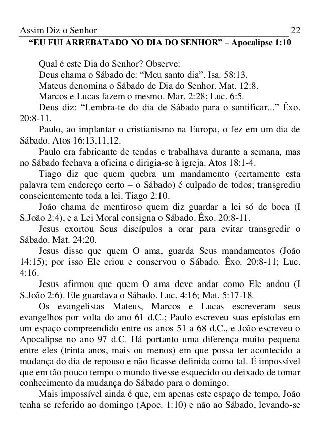 Livro Assim diz o senhor Lourenã§o Gonzalez iasd Livro Assim diz o senhor Lourenã§o Gonzalez iasd