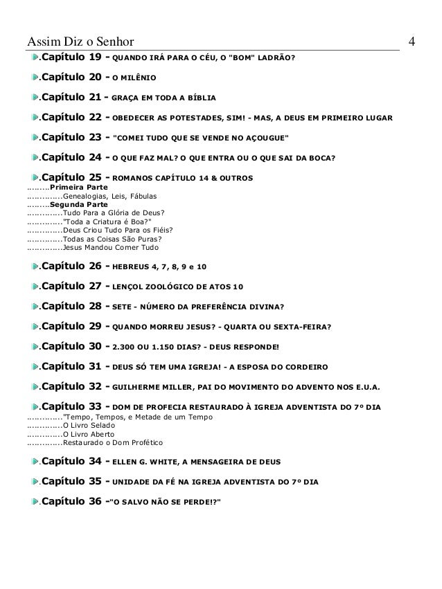 Livro Assim diz o senhor Lourenã§o Gonzalez iasd Livro Assim diz o senhor Lourenã§o Gonzalez iasd