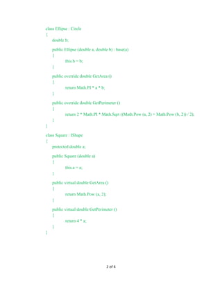 Assignment for Factory Method Design Pattern in C# [ANSWERS] | PDF