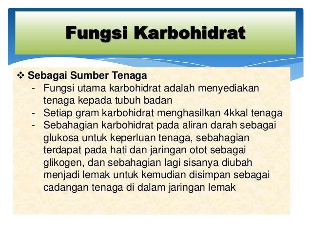 Fungsi Karbohidrat Bagi Tubuh Manusia Enak