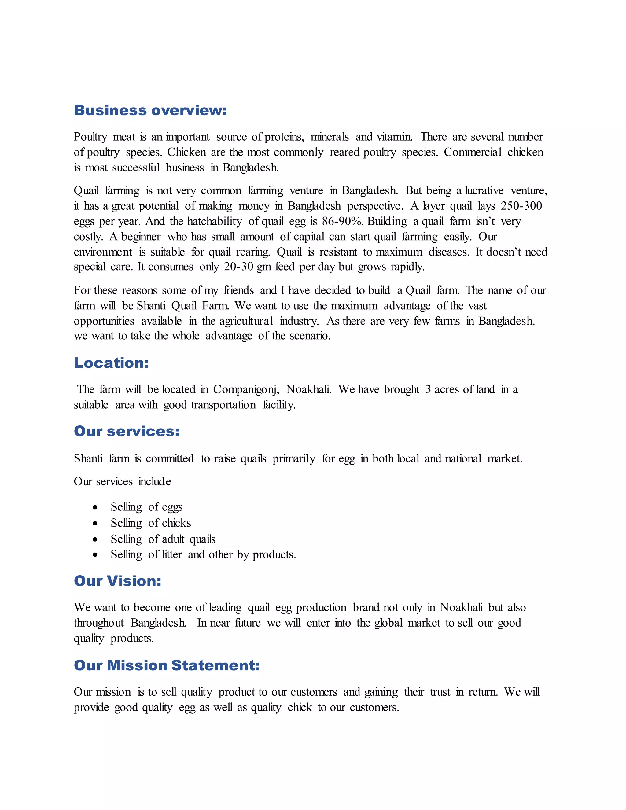 Photo inspiration: Visual Reference: Strategic Plan For A Quail Farm
