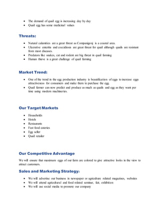 Picture of Strategic Plan for a Quail Farm | DOCX