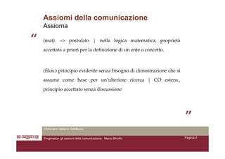 Assiomi Della Comunicazione Umana   marcobinotto V2