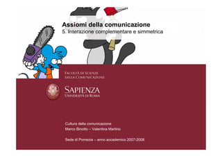 Assiomi Della Comunicazione Umana   marcobinotto V2