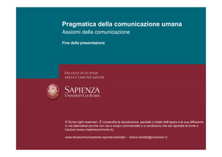 Assiomi Della Comunicazione Umana   marcobinotto V2