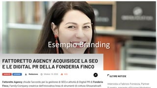 Speaker: Massimo Fattoretto / FocusMo.it
Esempio Branding
 