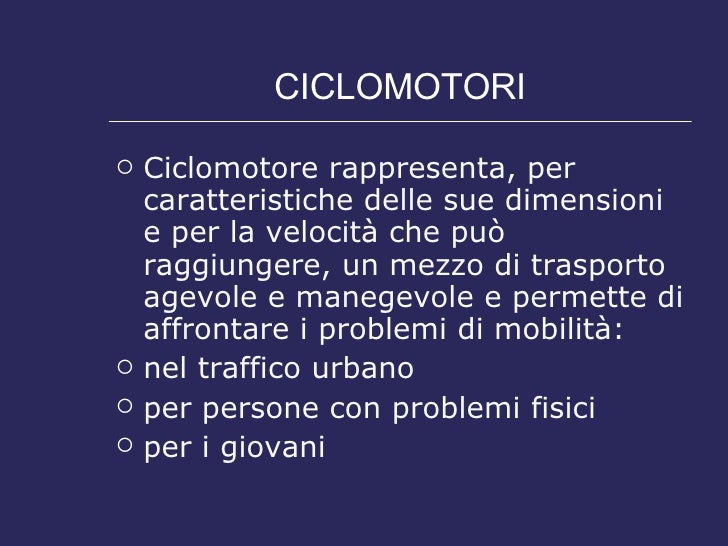 Guida dei ciclomotori evoluzione della normativa