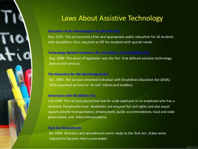 Assistive technology-learner with special needs essay