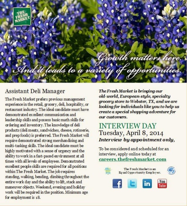 Assistant Deli Manager Job Openings Webster, TX