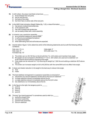 Assistant Driller Ojt Module Pdf