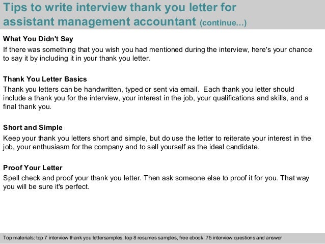 assistant management accountant cover letter