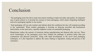 A presentation on Emerging food packaging technology | PPTX