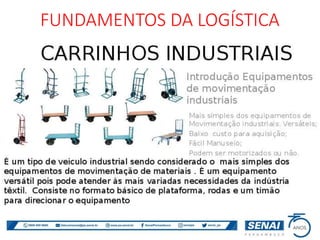 FUNDAMENTOS DA LOGÍSTICA
 