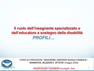 CORSO DI FORMAZIONE “
’ (maggio 2020)
1
A. d'itollo - Profili (docente
5/27/2020
 