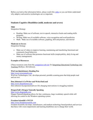 Assistive technology