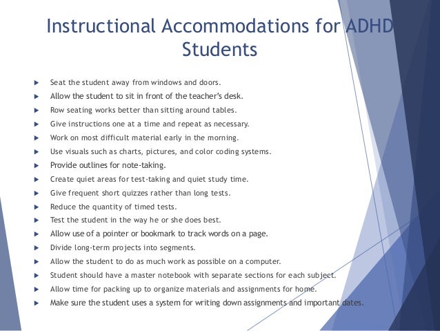 Assistive tecnology for adhd