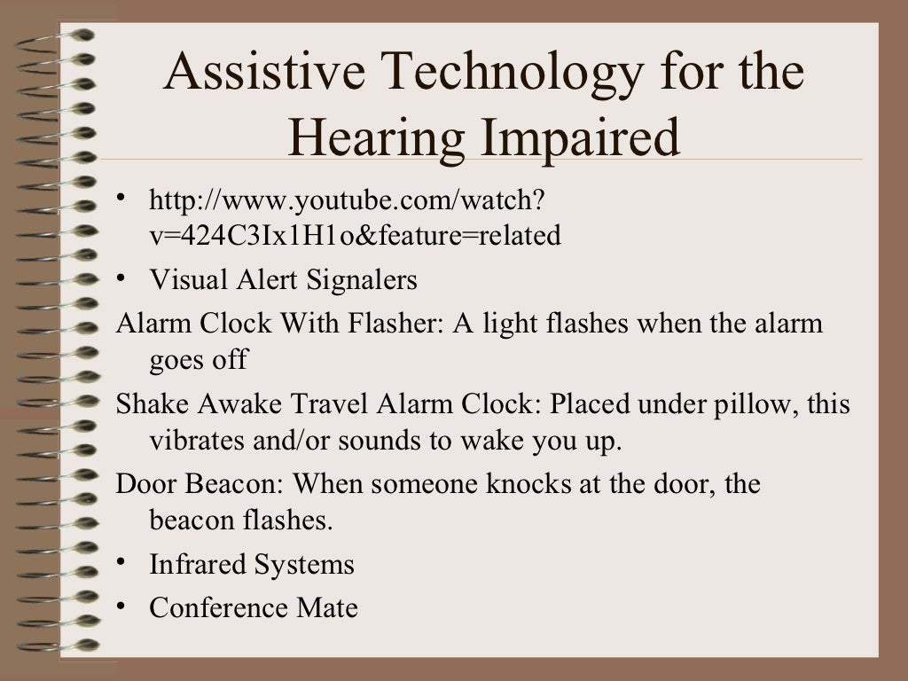 Assistive technology for sensory impairments