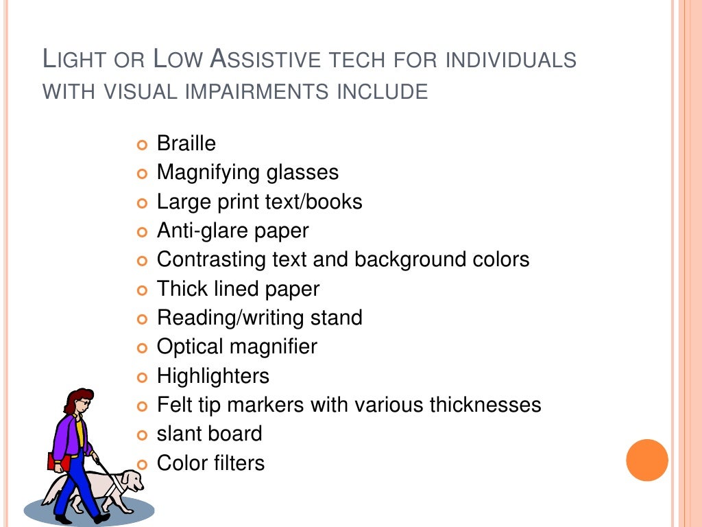 Assistive technology for students with visual impairments