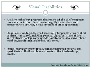 Assistive technology in the classroom - C. Beyer | PPTX
