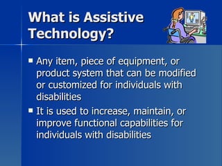 Assistive Technology Presentation | PPT