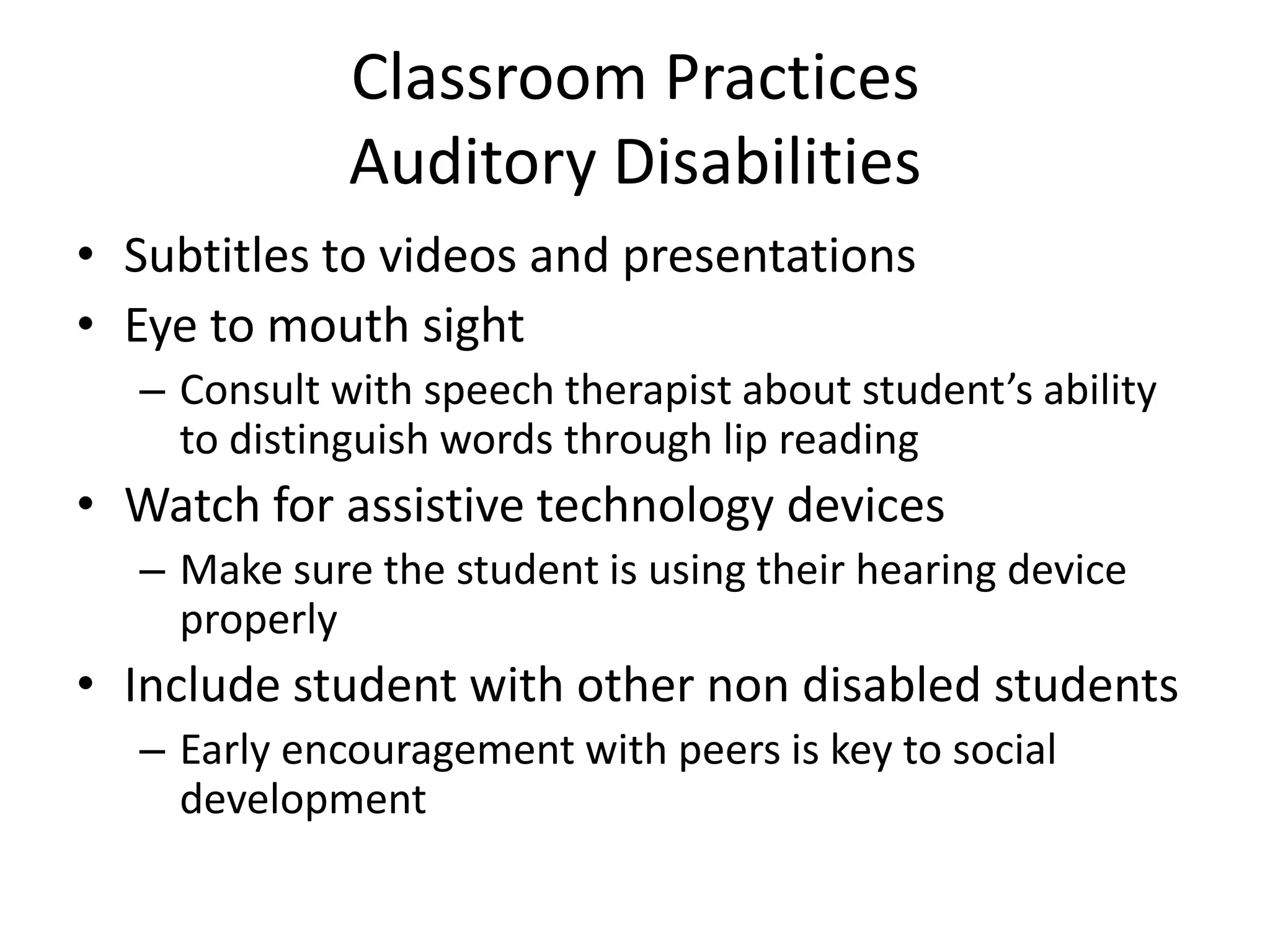 Special Education Teachersas Co TeachersSpecial education teacher may or may not be highly qualified in a content area (mostly at 9-12 level)Supports and collaborates with lead, regular education teacherMay do the following:Modifications of assignmentsSmall group instructionBehavior controlInclude subtitles in visual presentationsRead material aloud for reading disabilitiesReview in small groups as needed