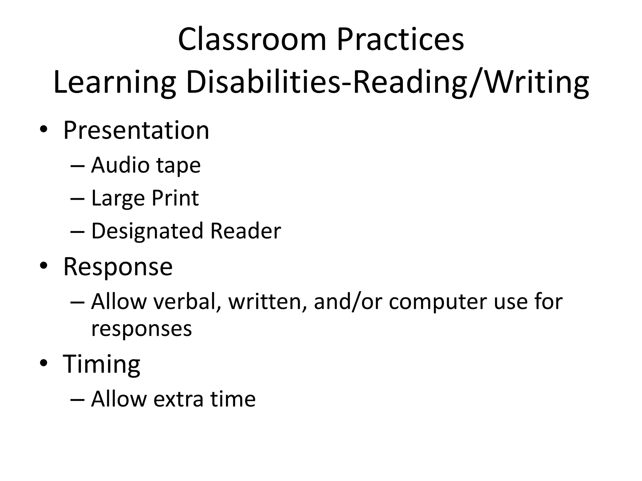 Special Education Teacheras Lead TeacherReferred to as Resource classesSpecial education students onlySmall group sizes (usually under 10)Teaches same content but with accommodationsSometimes called self-contained classroomsExamples of students in self-contained classes:Traumatic brain injuriesParaplegicSeverely autistic