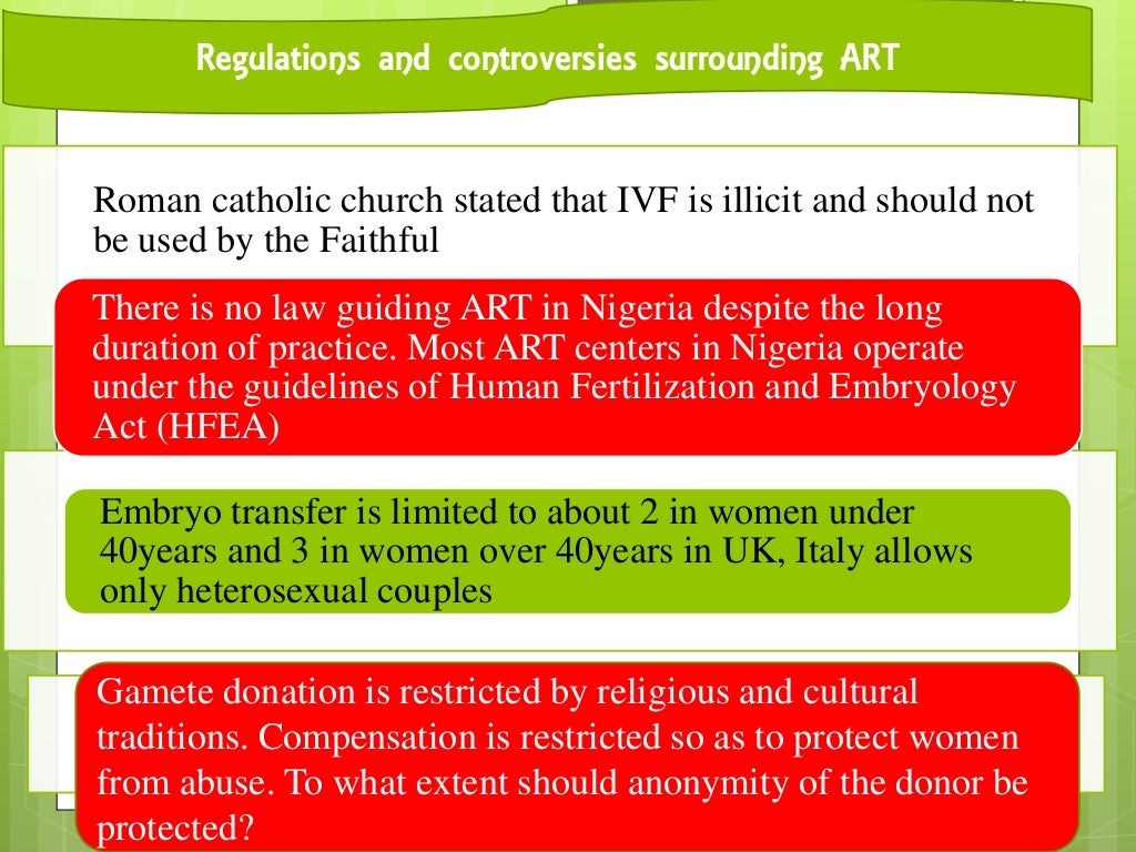 Assisted Reproductive Technology in Nigeria Practices and Controvers… Assisted Reproductive Technology in Nigeria Practices and Controvers…