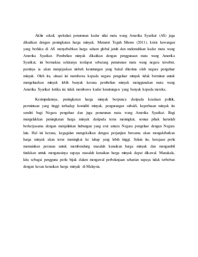 Isu Kenaikan Harga Minyak