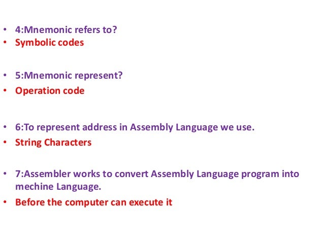Assmbly Language Mcqs