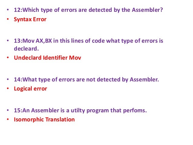 Assmbly Language Mcqs